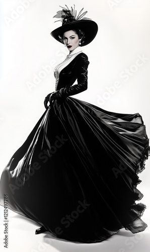 Full Length Photograph of Elegant Woman