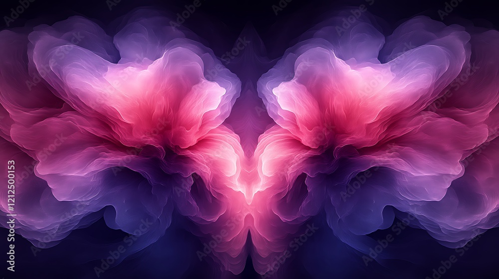 Abstract Pink Purple Fluid Art Flower Design Abstract Pink Purple Fluid Art Flower Design