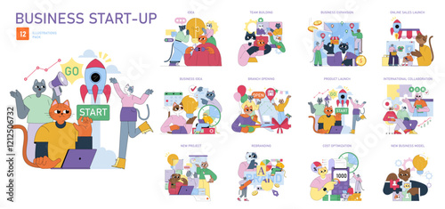 Business. Flat Vector Illustration