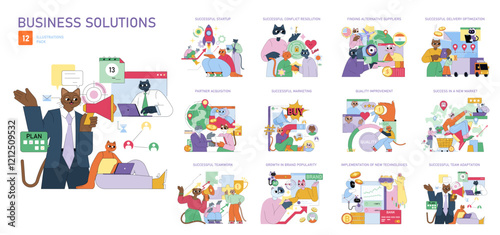 Business. Flat Vector Illustration