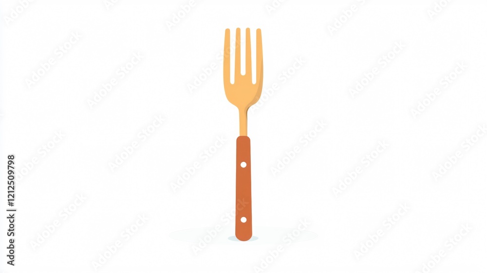 Wide Angle Centered Fork Cutlery Tool Icon for Design Use Wide Angle Centered Fork Cutlery Tool Icon for Design Use