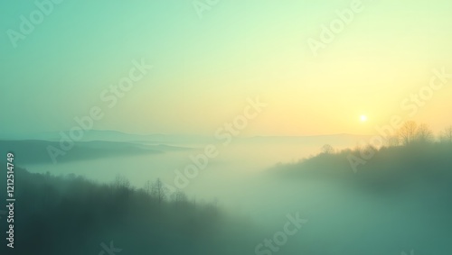 A surreal scene of drifting clouds set against a calming vibrant gradient.
