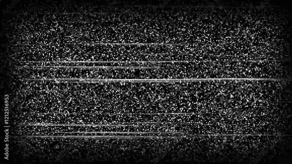 TV, No signal, Noise tv screen pixels interfering signal ,Analog Static Noise texture overlay. No signal white noise artifacts.