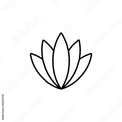 aloe vera icon Simple outline illustration