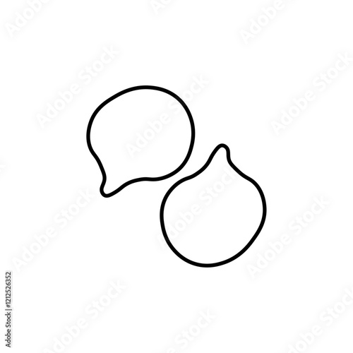 chick peas icon Simple outline illustration