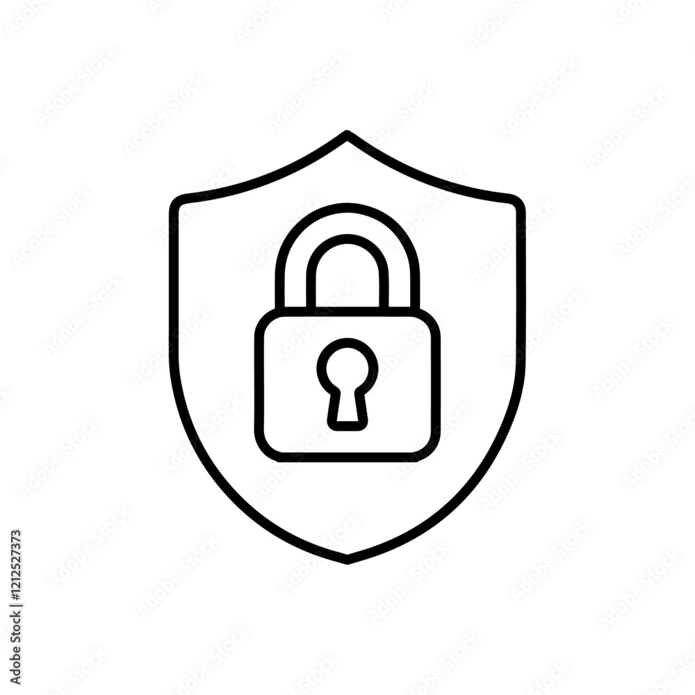 cyber security icon Simple outline illustration cyber security icon Simple outline illustration