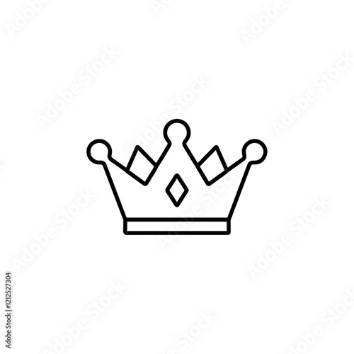 crown icon Simple outline illustration