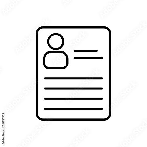 curriculum icon Simple outline illustration