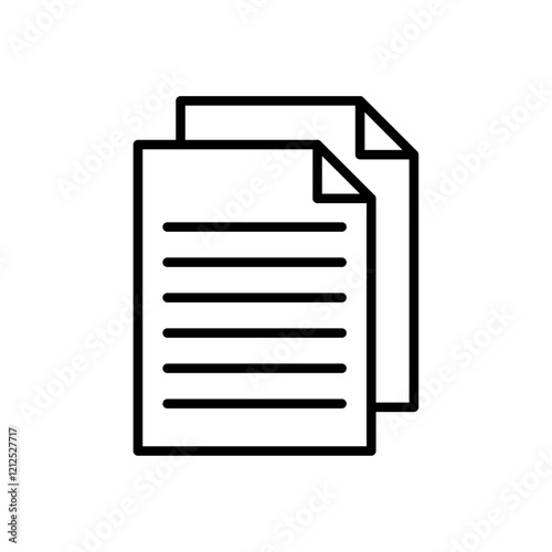 document icon Simple outline illustration