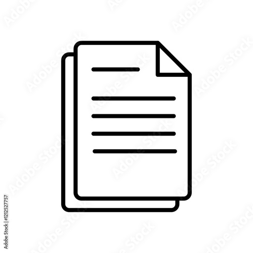documents icon Simple outline illustration