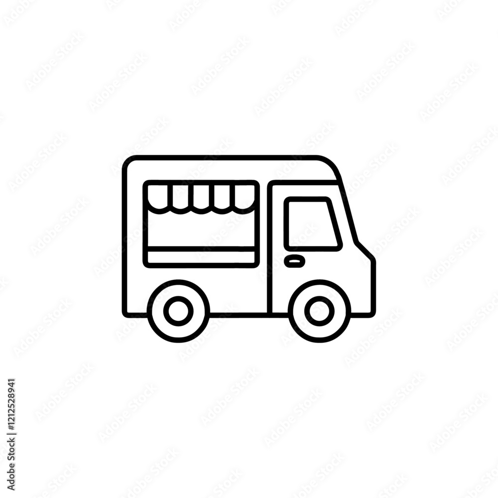 food truck icon Simple outline illustration food truck icon Simple outline illustration