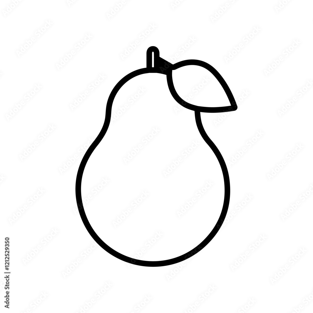 guava icon Simple outline illustration guava icon Simple outline illustration