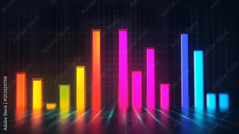 Glowing Digital Data Charts on Corporate Dark Background for Business Tech Visuals Glowing Digital Data Charts on Corporate Dark Background for Business Tech Visuals