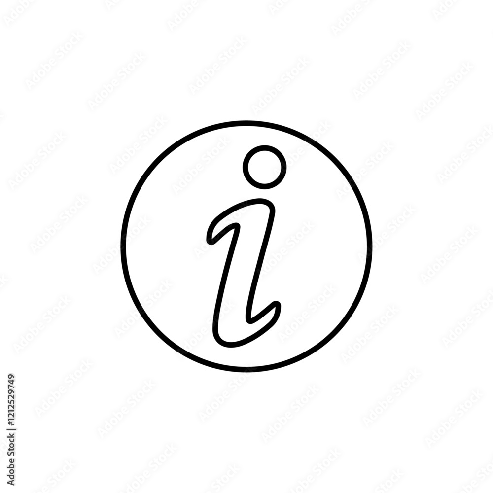 info icon Simple outline illustration info icon Simple outline illustration
