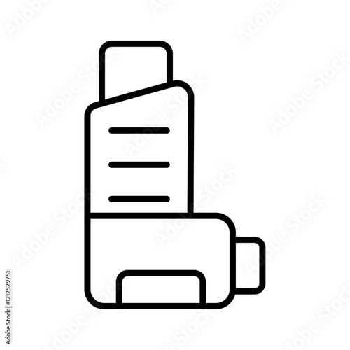 inhaler icon Simple outline illustration