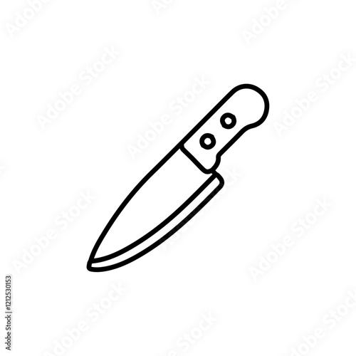 knife icon Simple outline illustration