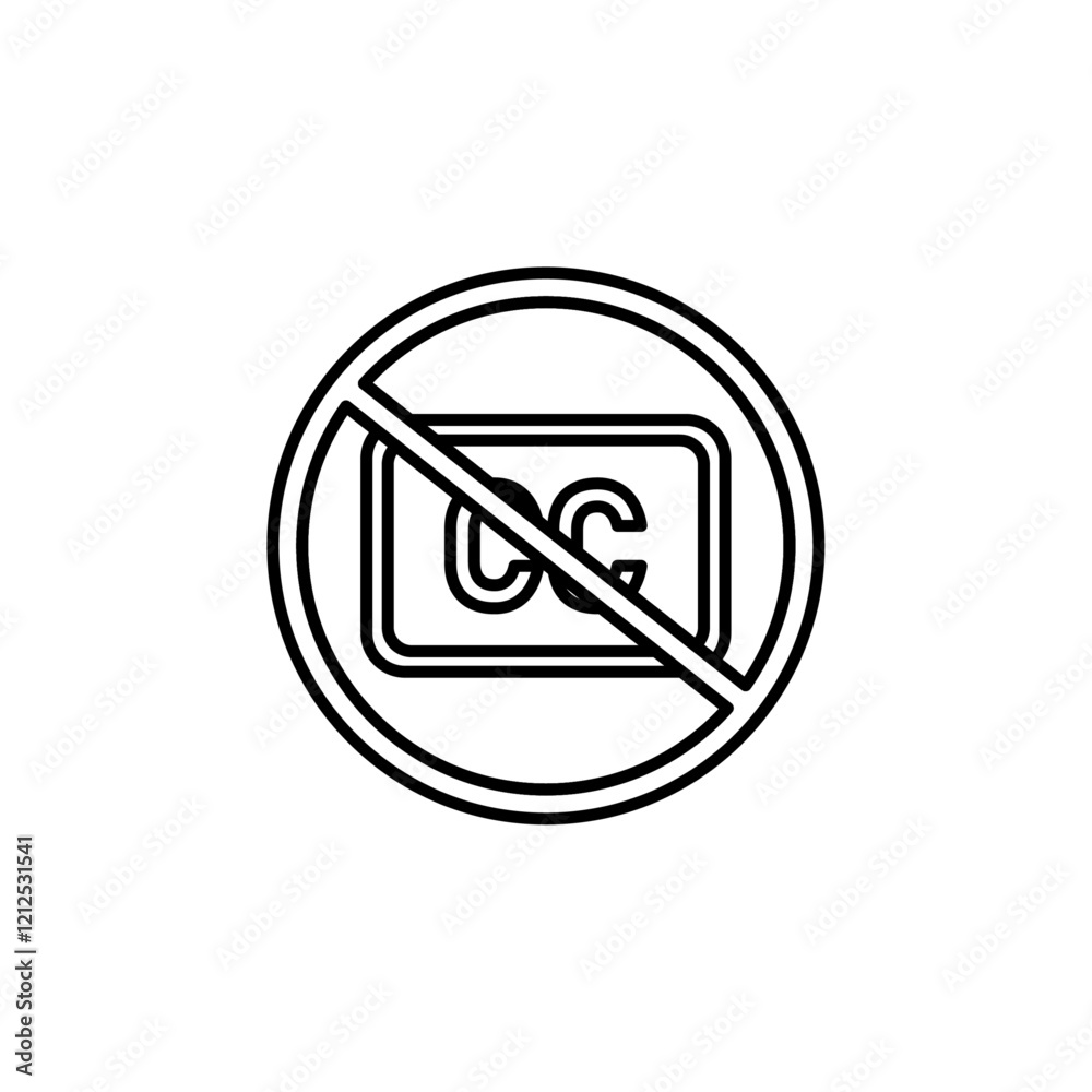 no caption icon Simple outline illustration no caption icon Simple outline illustration