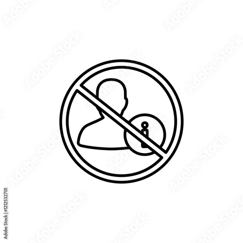 no help center icon Simple outline illustration