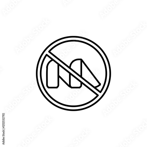 no peel icon Simple outline illustration