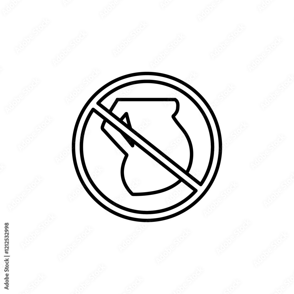 no pregnent icon Simple outline illustration no pregnent icon Simple outline illustration
