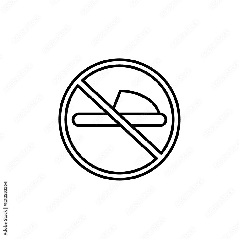 no slipper icon Simple outline illustration no slipper icon Simple outline illustration