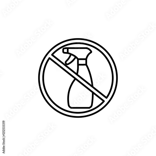 no spray icon Simple outline illustration