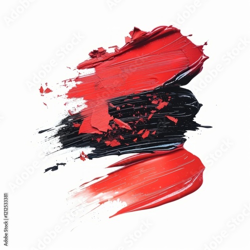 Lipstick or cosmetics smear smudge isolated on white