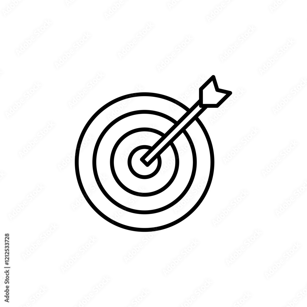 objective icon Simple outline illustration objective icon Simple outline illustration