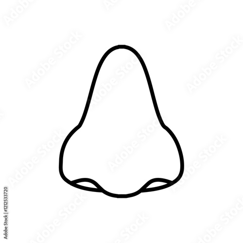nose icon Simple outline illustration