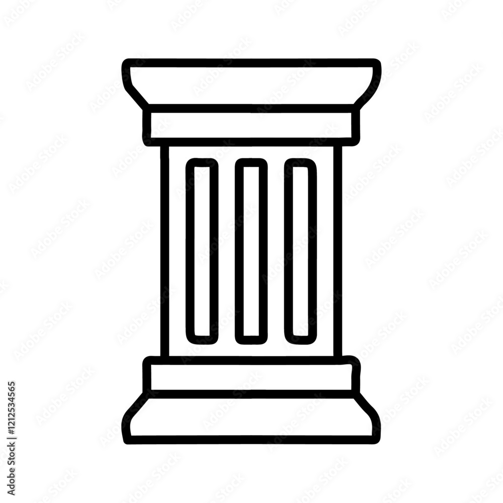 pillar icon Simple outline illustration pillar icon Simple outline illustration