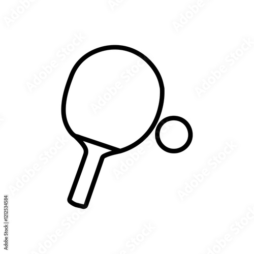 ping pong icon Simple outline illustration