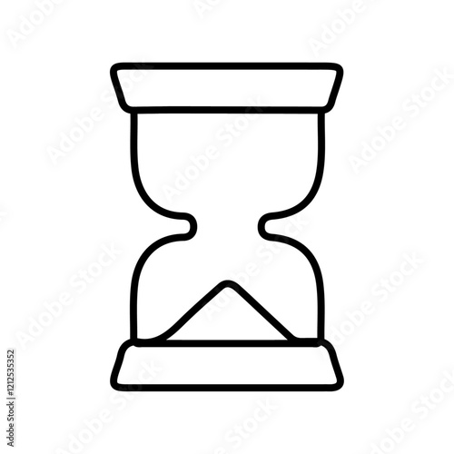 sand clock icon Simple outline illustration