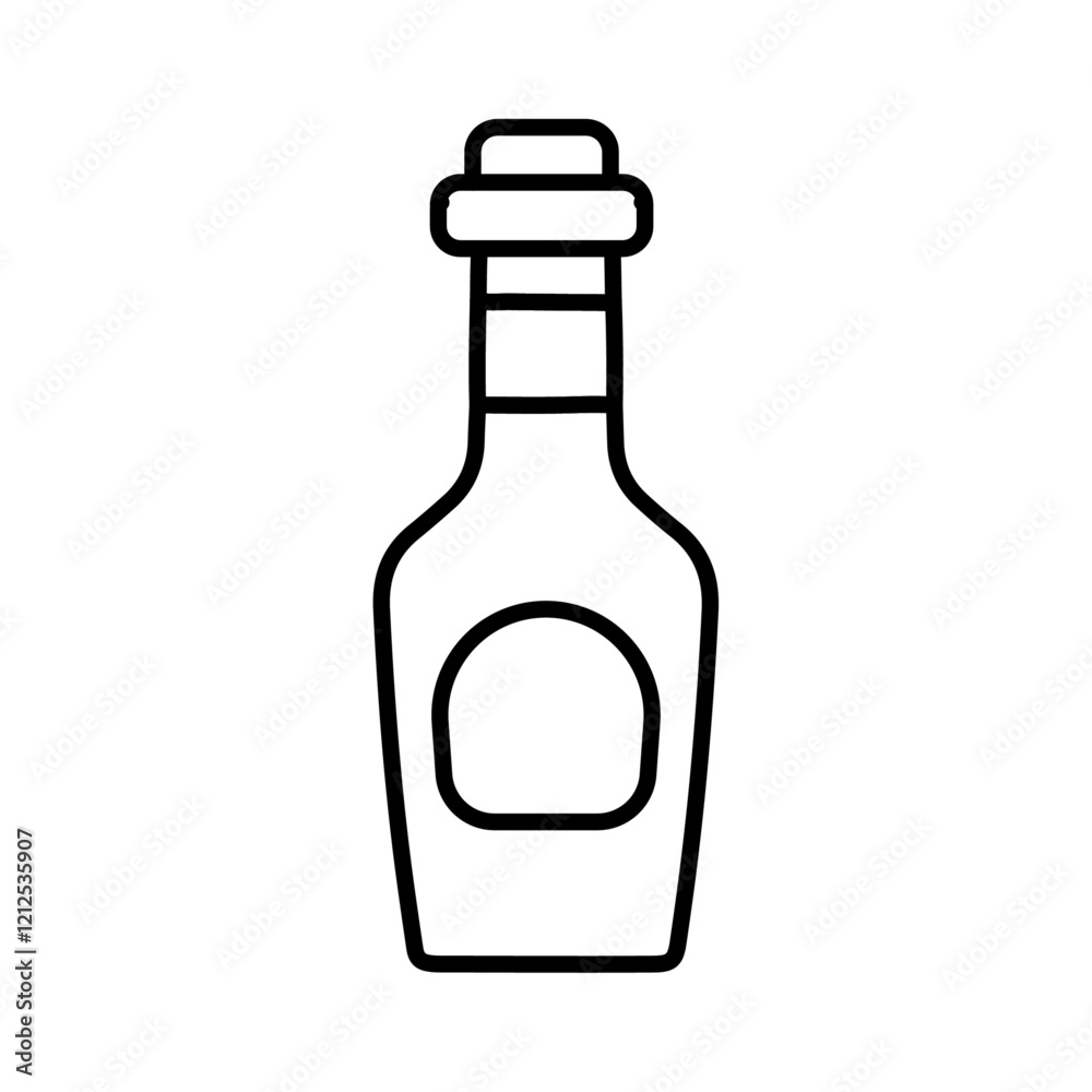 sauce bottle icon Simple outline illustration sauce bottle icon Simple outline illustration