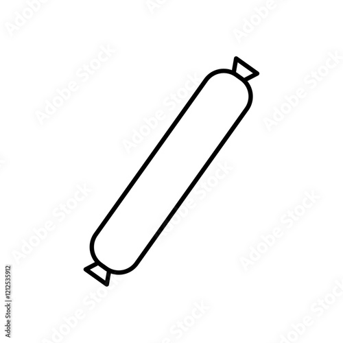 sausage icon Simple outline illustration