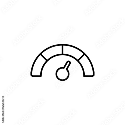 speedometer icon Simple outline illustration