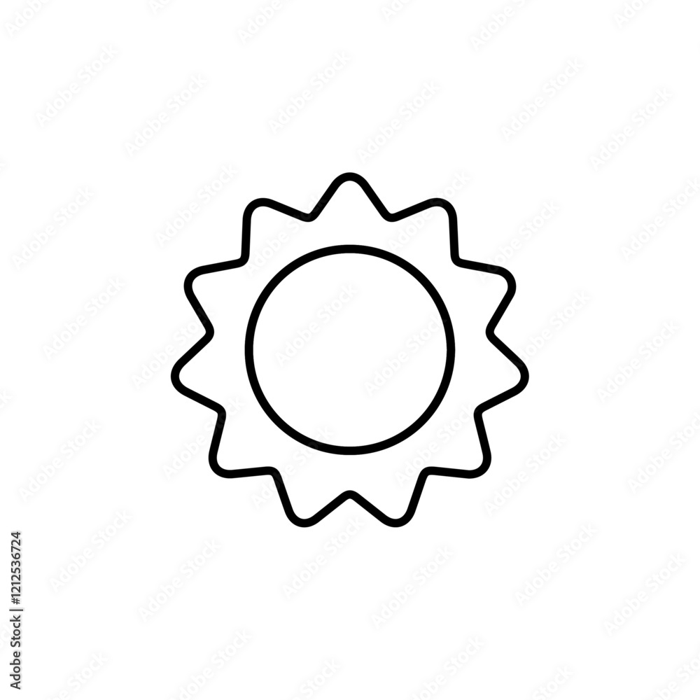 sun icon Simple outline illustration sun icon Simple outline illustration