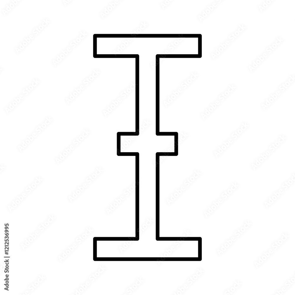 text cursor Simple outline illustration
