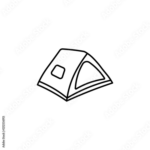 tent icon Simple outline illustration
