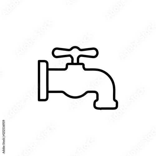 tap icon Simple outline illustration