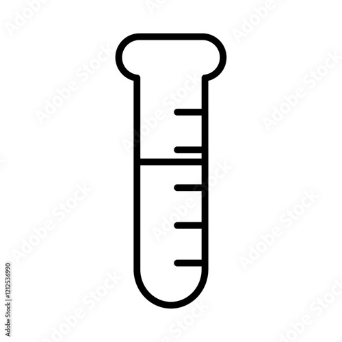 test tube icon Simple outline illustration