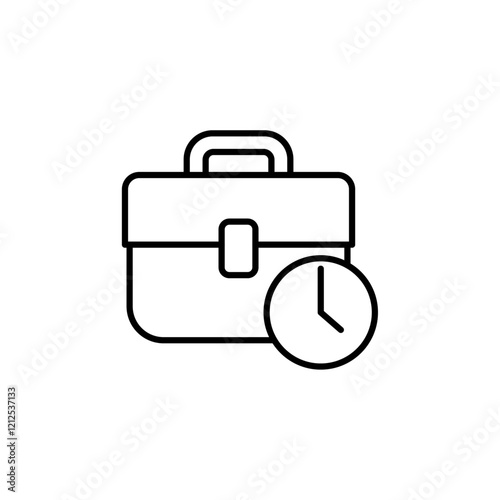 time management icon Simple outline illustration