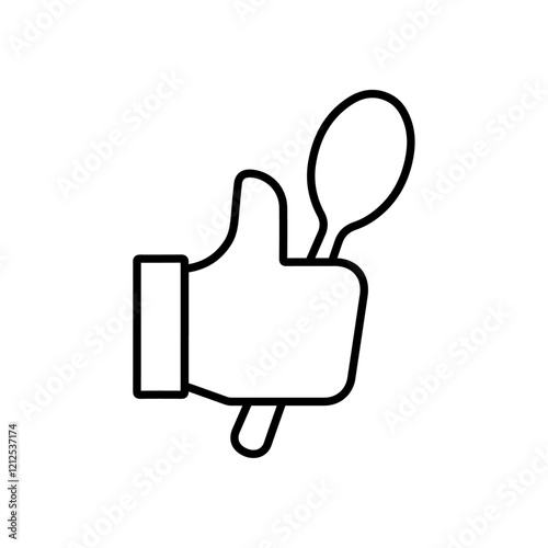thumbsup icon Simple outline illustration