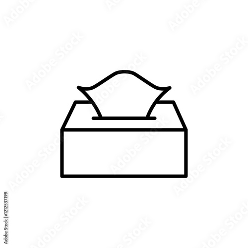 tissue box icon Simple outline illustration