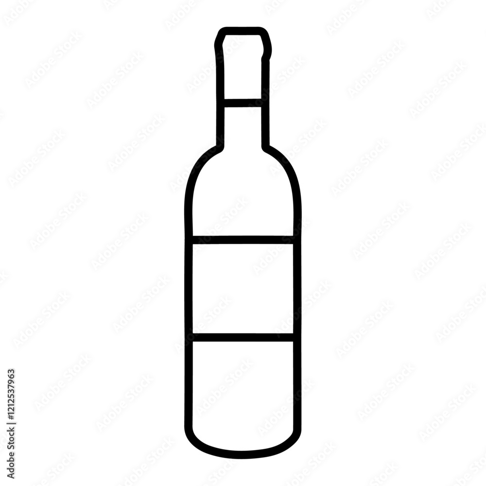 wine bottle icon Simple outline illustration wine bottle icon Simple outline illustration