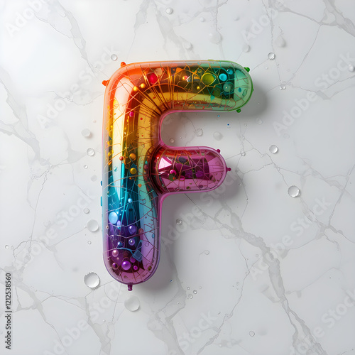 Colourful balloons style F latter 