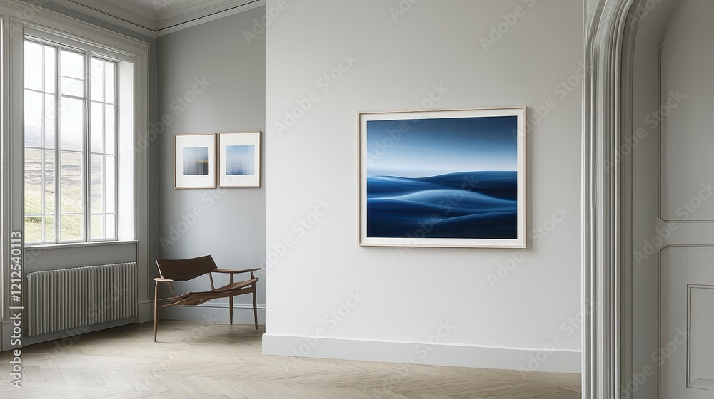 Serene Blue Ocean Waves Abstract Art Print Modern Home Interior Decor Minimalist Wall Art Serene Blue Ocean Waves Abstract Art Print Modern Home Interior Decor Minimalist Wall Art