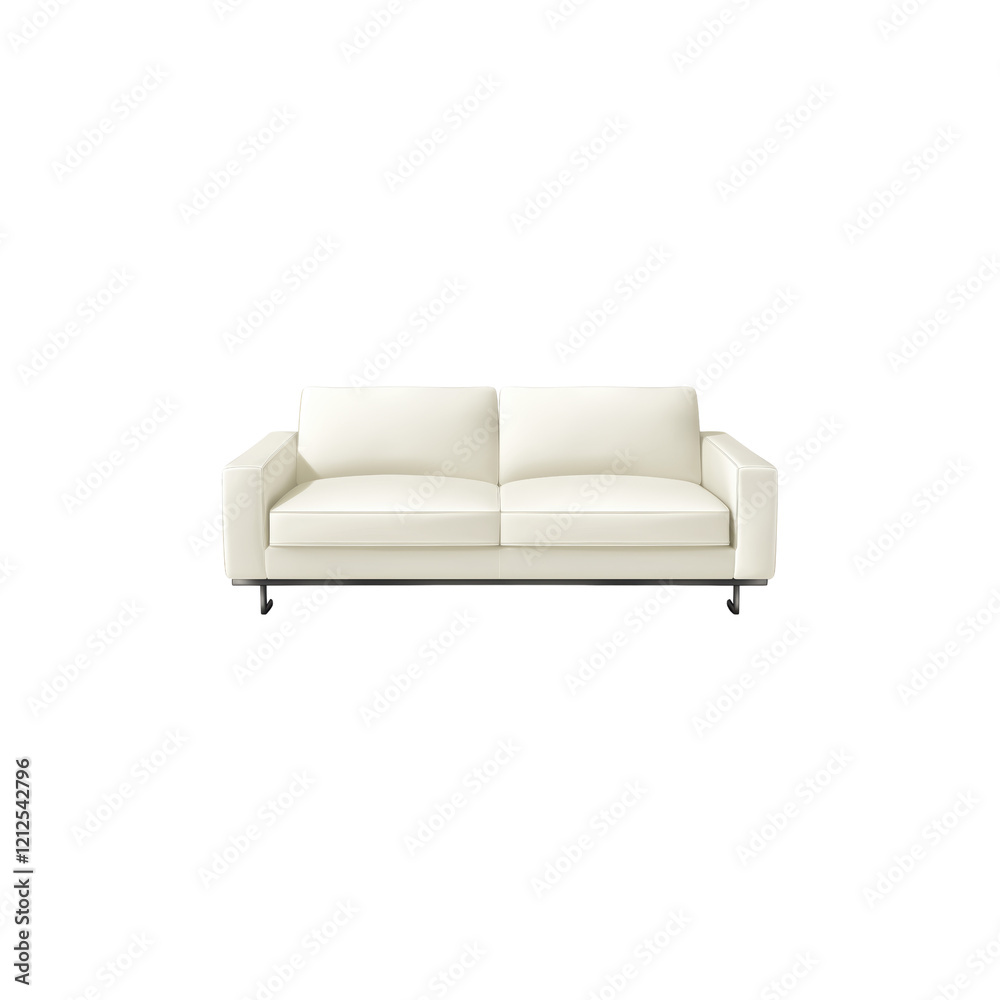 Fototapeta premium Elegant White Couch for Modern Living Room Interior Design
