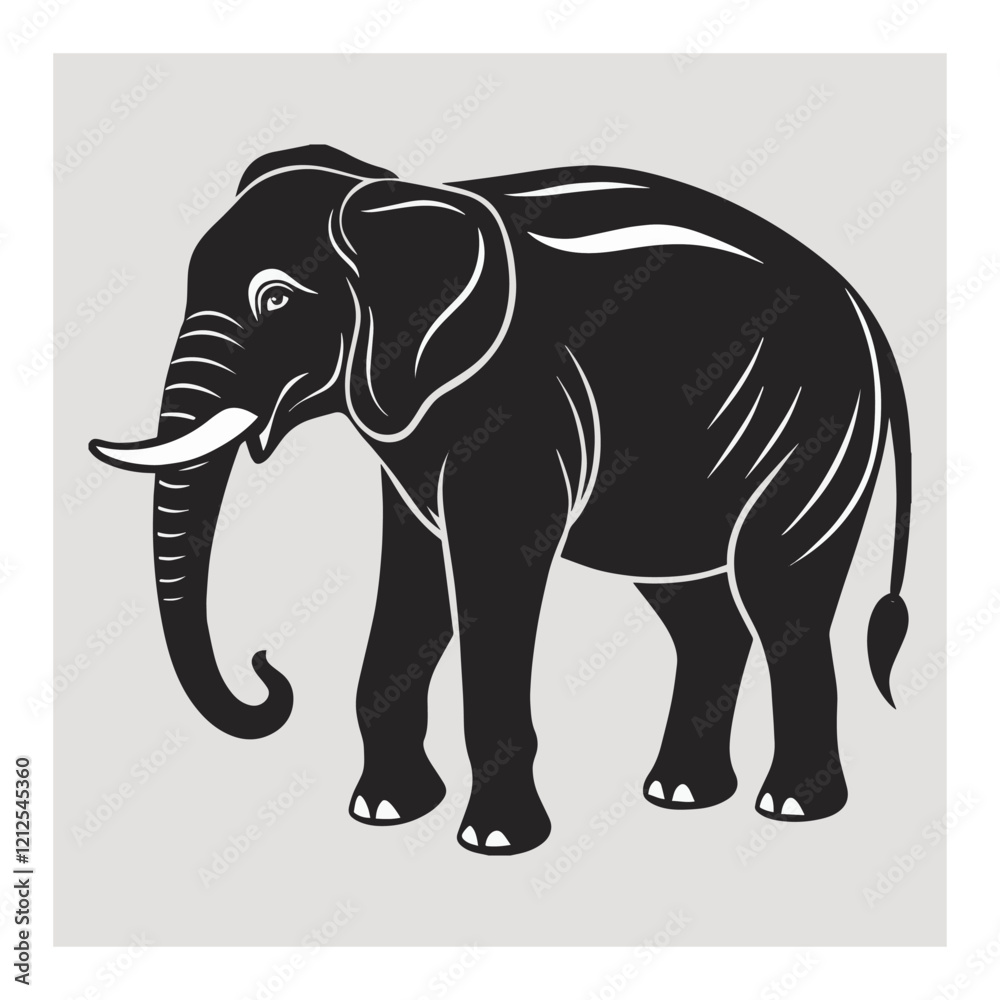 Fototapeta premium African Wild Elephant Vector Images.