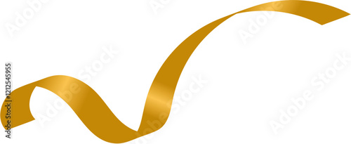 Gold Ribbon, Luxury Gold Ribbon Banner, Gold Ribbon Swirl
