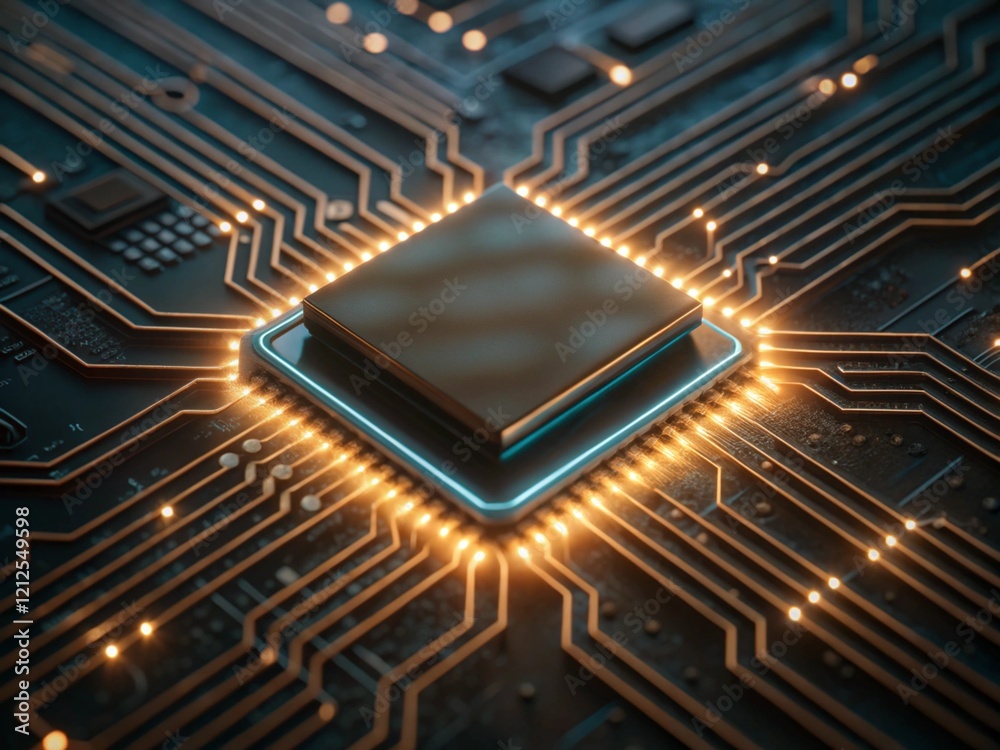 digital chip tech background generative ai digital chip tech background generative ai
